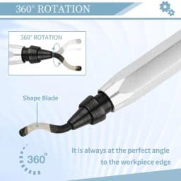 Deburring Tool Metal Handle with 11 High-Speed Steel Blades 360 Degree Rotary Head BS1010 BS1012 BS1018 BK3010 BS3010 Deburring
