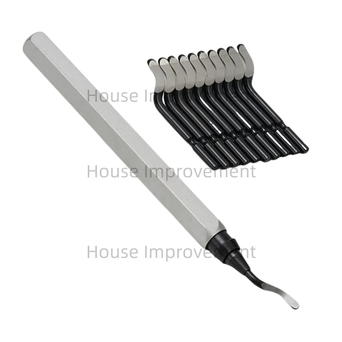 Deburring Tool Metal Handle with 11 High-Speed Steel Blades 360 Degree Rotary Head BS1010 BS1012 BS1018 BK3010 BS3010 Deburring