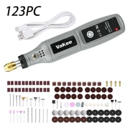 Vakee 16000RPM Rotary Tool, 3.7V USB Rechargeable Mini Grinder Pen, Portable Electric Tool for DIY Craft, Jewelry Makin