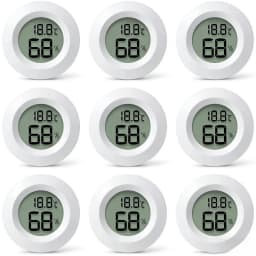 NEW Mini Hygrometer Thermometer Fahrenheit or Celsius Meter Digital LCD Monitor Indoor Room Round Humidity Temperature Gauge
