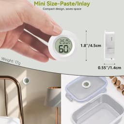 NEW Mini Hygrometer Thermometer Fahrenheit or Celsius Meter Digital LCD Monitor Indoor Room Round Humidity Temperature Gauge