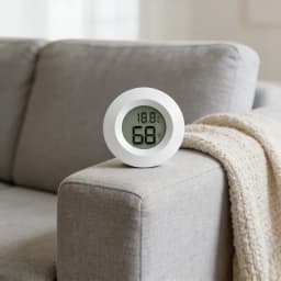 NEW Mini Hygrometer Thermometer Fahrenheit or Celsius Meter Digital LCD Monitor Indoor Room Round Humidity Temperature Gauge