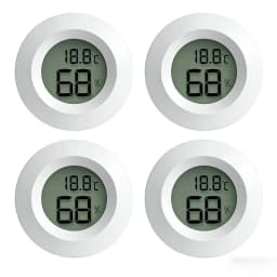 NEW Mini Hygrometer Thermometer Fahrenheit or Celsius Meter Digital LCD Monitor Indoor Room Round Humidity Temperature Gauge