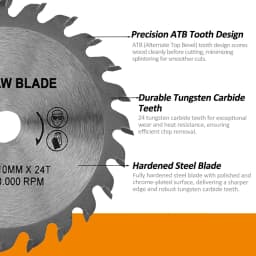 1/3pcs 75mm 3inch TCT Circular Saw Blade 24T Wood Cutting Dics Bore Diameter 10mm for Angle Grinder to Cutting Wood Plastic