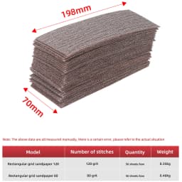 HIFESON Rectangular Sanding Paper Accessories Vacuuming Sandpaper Sanding Disc Abrasive Paper For 70*198mm Sander Tools