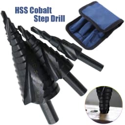 4-12 4-20 4-32MM HSS Cobalt Step Drill Bit Set Nitrogen Spiral for Metal Cone Hole Bit Opener Spiral Cobalt Step Drill Bit