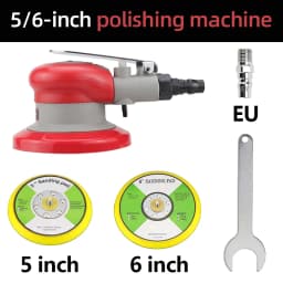 HIFESON 5/6 inch Pneumatic Air Orbital Sander 125/150mm Air Sanding Machine Polisher Air Tool Car Woodworking Metal Polishing