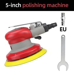 HIFESON 5/6 inch Pneumatic Air Orbital Sander 125/150mm Air Sanding Machine Polisher Air Tool Car Woodworking Metal Polishing