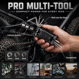16-in-1 Socket Wrench Set, Non-Slip Rotating Head. Durable Stainless Steel for Home & Car Repairs. Easy & Universal Tool