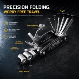 16-in-1 Socket Wrench Set, Non-Slip Rotating Head. Durable Stainless Steel for Home & Car Repairs. Easy & Universal Tool