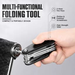 16-in-1 Socket Wrench Set, Non-Slip Rotating Head. Durable Stainless Steel for Home & Car Repairs. Easy & Universal Tool