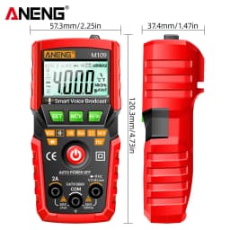 ANENG M109 Smart Multimeter Tester AC/DC Voltage Voice Broadcast Meter NCV Capacitance Continuity Professional Electrical Tools