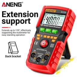 ANENG M109 Smart Multimeter Tester AC/DC Voltage Voice Broadcast Meter NCV Capacitance Continuity Professional Electrical Tools