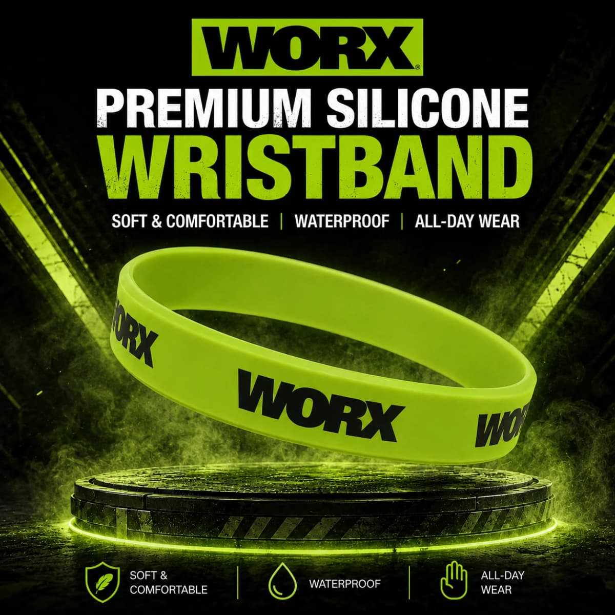 WORX sports wristband tool decoration couple basketball sports wristband fitness rubber wristband