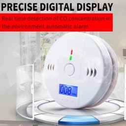 LCD CO Sensor Alarm Carbon Monoxide Smoke Detector Built In 85dB Siren CO Carbon Monoxide Alarm Sound And Light