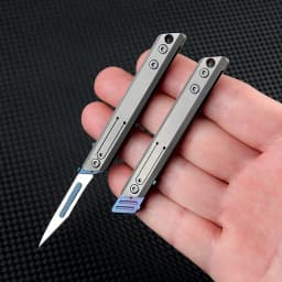 Mini Titanium Alloy Scalpel Utility Cutter, Portable EDC Replaceable Surgical Blade Keychain Knife For Unboxing DIY Craft Carvin
