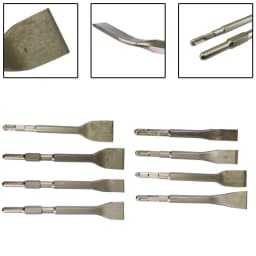 1PC Chisel Bits Square/Round Handle Shank Carbon Steel Point Groove Gouge Flat Chisel Drill Bit For Concrete Brick Wall Drilling