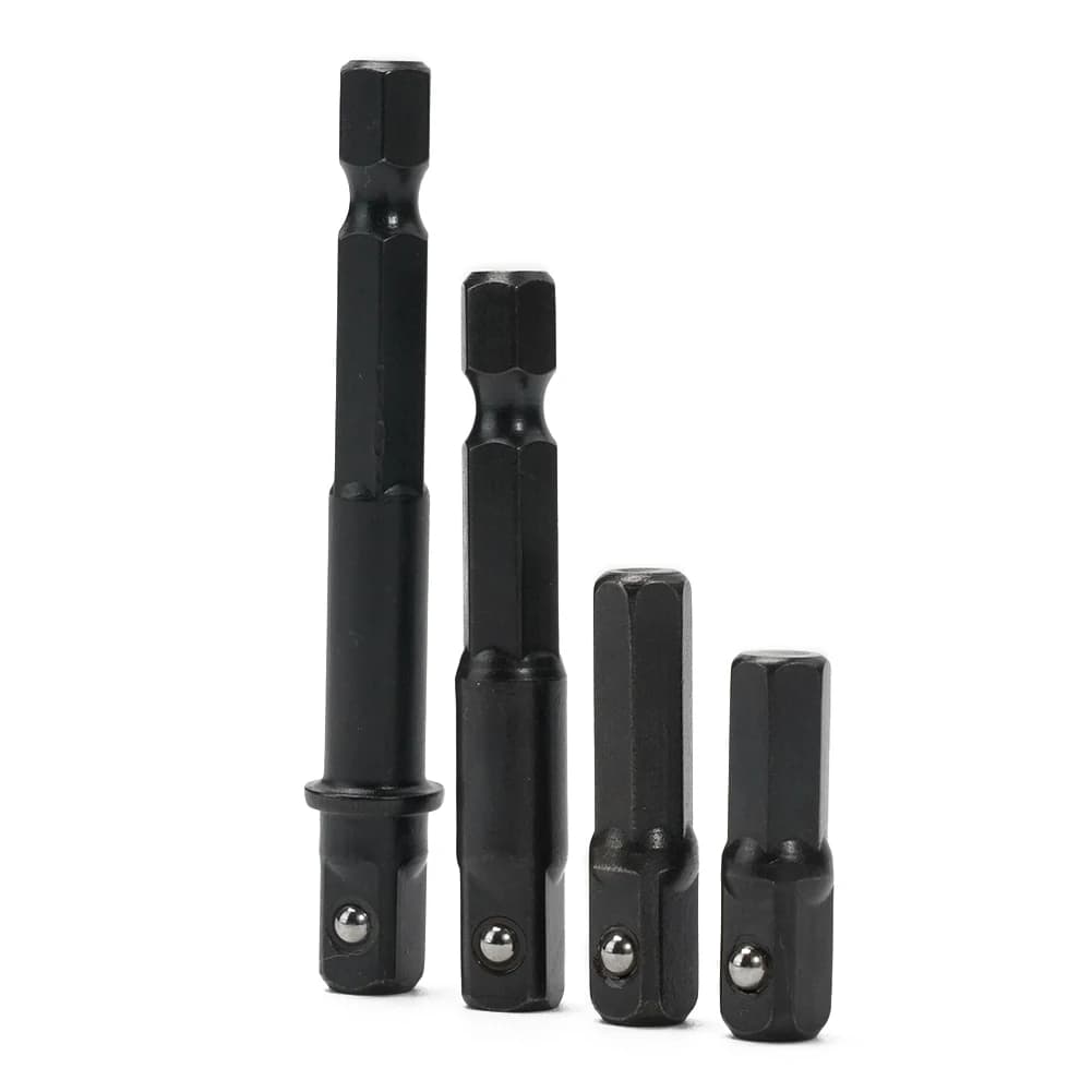 1/4" Drill Socket Adapter For Im Pa Ct Driver Hex Shank To Square Socket Extension 1/4 Inch For Mounting On A Hexagonal Tool