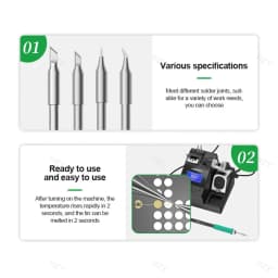 RELIFE RL-T245 Tips Universal C245 Soldering Iron Tip Compatible For Xsoldering Sugon Soldering Station GVM Aixun Handle