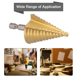 5-35MM HSS Titanium Core Step Drill Tool Spiral Grooved Drill 13 Steps Multiple Hole Cone Drill Bits Wood Cutter Cone Fast Drill