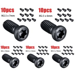 10 Pcs M2.5 M3.5 Torx Screws For Replaces Carbide Insert CNC Lathe Tools Workshop Working Hand Tools Supplies