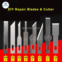 10pcs Wood Paper Cutter Pen Knife Carving Knife IC Chips Remover for Phone Motherboard Repair Pry Opening Thin Blades Set