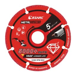 EZARC 125mm Cutting Disc for Metal, INOX, Rebar, Steel, Iron, Diamond Cutting Wheel with 5000+ Cuts, Metal Saw Blades Cut Tool