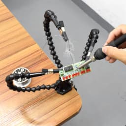 NEWACALOX Multi Soldering Helping Hand Tool Table Clip Third Hand Soldering Stand Welding PCB Holder Flexible Arm Soldering Tool