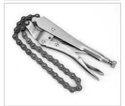 9 inch Chain Clamp Pliers Locking Grip Wrench Pipe Wrench Compound Leverage Function