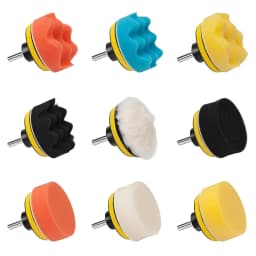 10 Pcs 3 Inch Polishing Pad Foam Drill Sponge Buffing Pads 80mm Flocking Car Buffer Pads for Detail Polisher Waxing Cleaning