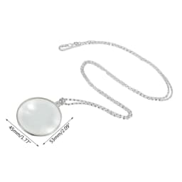 6X Magnifying Glass Reading Glasses Pendant Jewelry Optical Magnifier with Chain Necklace Neckglasses Portable Monocle Gift