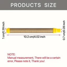 Airless Paint Sprayer Gun Filters for Wagner Filter Replacement (10 PCS, 100 Mesh, Yellow)