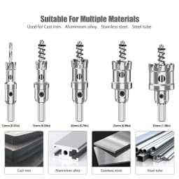 1pc 12-160mm TCT Carbide Hole Saw Drill Bit Hole Saw Cutter For Stainless Steel Metal Alloy Drilling