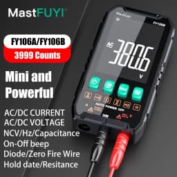 MASTFUYI Mini Digital Multimeter Smart Electrician Tester For DC/AC Voltage Capacitance Ohm Hz NCV Professional Multitester