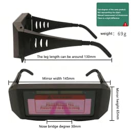 Solar Powered Welding Helmet Auto Darkening Welding Goggles LCD Welder Glasses for TIG MIG MMA Plasma Welder Glasses