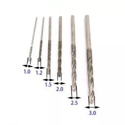 Diamond Coated Twist Drill Bits 0.8mm 1mm 1.2mm 1.5mm 1.8mm 2mm 2.5mm 3mm For Glass Jewellery Jade Straight Shank