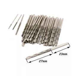 Diamond Coated Twist Drill Bits 0.8mm 1mm 1.2mm 1.5mm 1.8mm 2mm 2.5mm 3mm For Glass Jewellery Jade Straight Shank