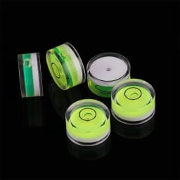 5pcs Circular Mini Spirit-Level Set Meter Bubble Inclinometer Green Bullseye Cameras Measure Tools Horizontal Ruler