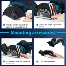 Brushless 3 Inch Wireless Electric Mini Ears 18v Angle Grinder Grinding Cutting Polishing Machine Tool for Makita 18v Battery