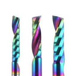 Dreanique 1pc 6mm Shank Single Flute Carbide Spiral End Mill Aluminum 3D CNC Engraving Woodworking Acrylic DLC Coating