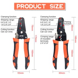 NJBLZQ 10 in 1 Wire Pliers Multifunctional Electrician Peeling Household Network Cable Wire Stripper Puller Stripper Tools
