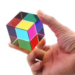 Color Cube Prism Three Primary Colors Popular Science Optical Color Experiment Toys Home Color Decoration
