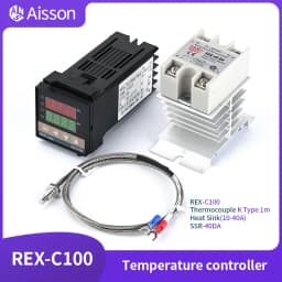 REX-C100 PID Temperature Controller K Type Single Input Digital Display Thermostat AC110V-240V Relay SSR Output 400℃