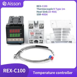 REX-C100 PID Temperature Controller K Type Single Input Digital Display Thermostat AC110V-240V Relay SSR Output 400℃