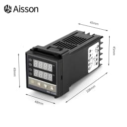 REX-C100 PID Temperature Controller K Type Single Input Digital Display Thermostat AC110V-240V Relay SSR Output 400℃