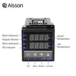 REX-C100 PID Temperature Controller K Type Single Input Digital Display Thermostat AC110V-240V Relay SSR Output 400℃