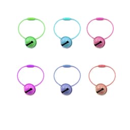 10pcs Candy Colored Handmade DIY Production of Steel Wire Rope Keyrings, Multi-Color Accessories, Circular Rings Buckles