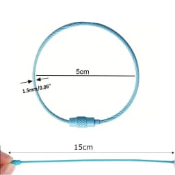 10pcs Candy Colored Handmade DIY Production of Steel Wire Rope Keyrings, Multi-Color Accessories, Circular Rings Buckles