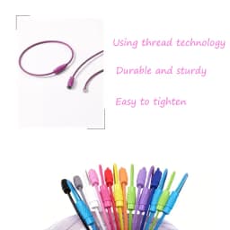 10pcs Candy Colored Handmade DIY Production of Steel Wire Rope Keyrings, Multi-Color Accessories, Circular Rings Buckles