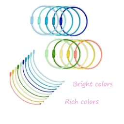 10pcs Candy Colored Handmade DIY Production of Steel Wire Rope Keyrings, Multi-Color Accessories, Circular Rings Buckles